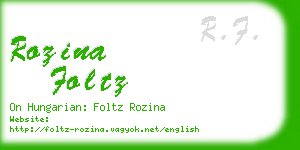rozina foltz business card
